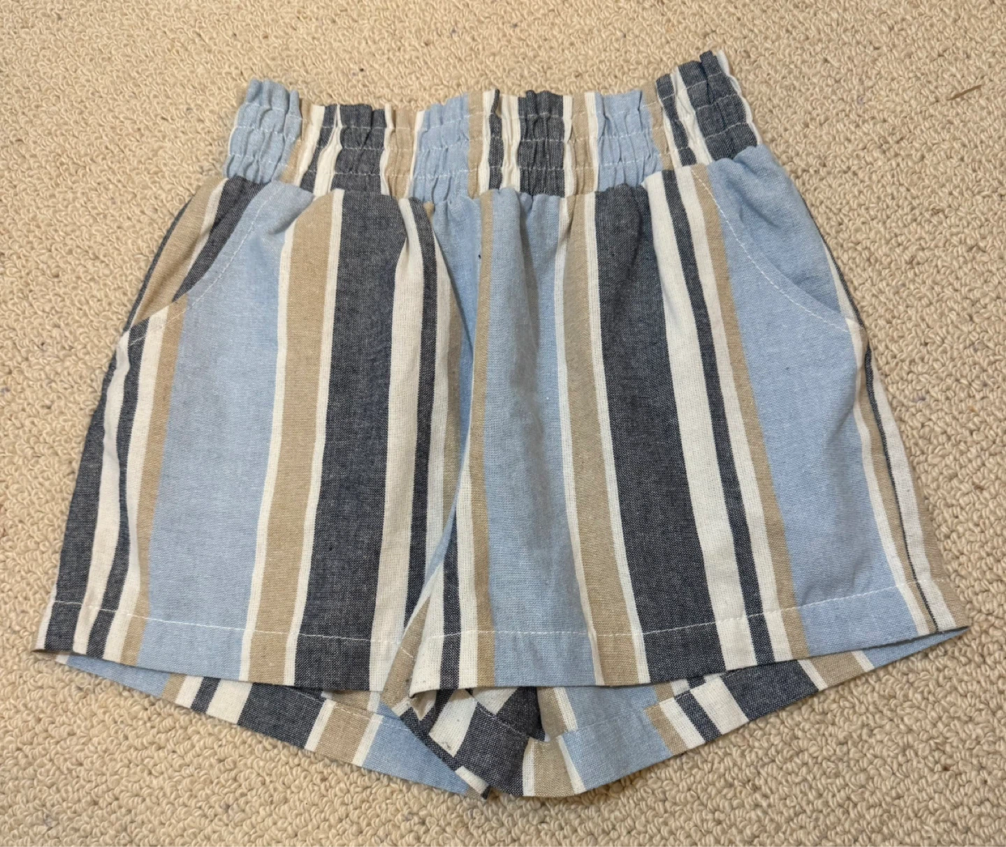 Cisono Woven Striped Shorts - Size M