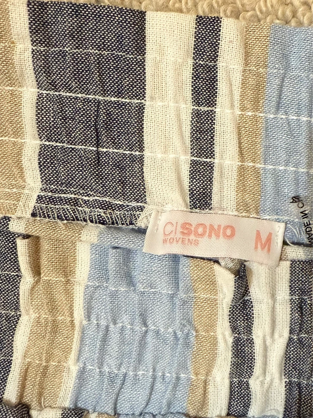 Cisono Woven Striped Shorts - Size M - photo 2