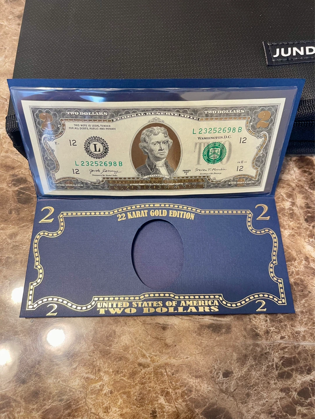 $2 Bill 22 Karat Gold Edition