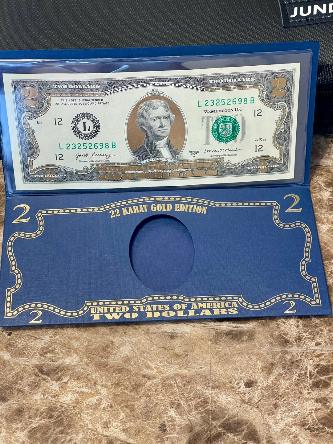 $2 Bill 22 Karat Gold Edition - photo 2