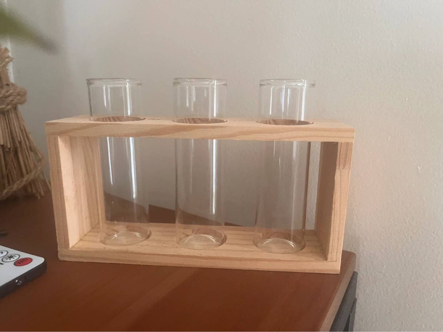 Support à 3 pots en verre pour plantes