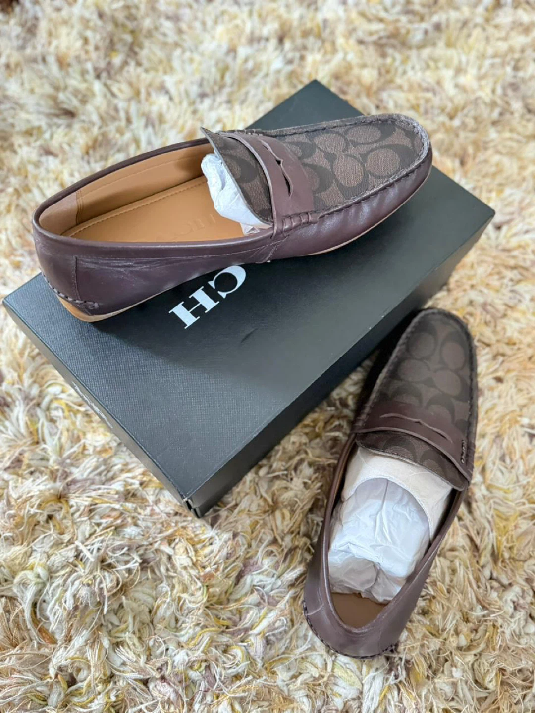 Coach Monogram Loafers - Brown