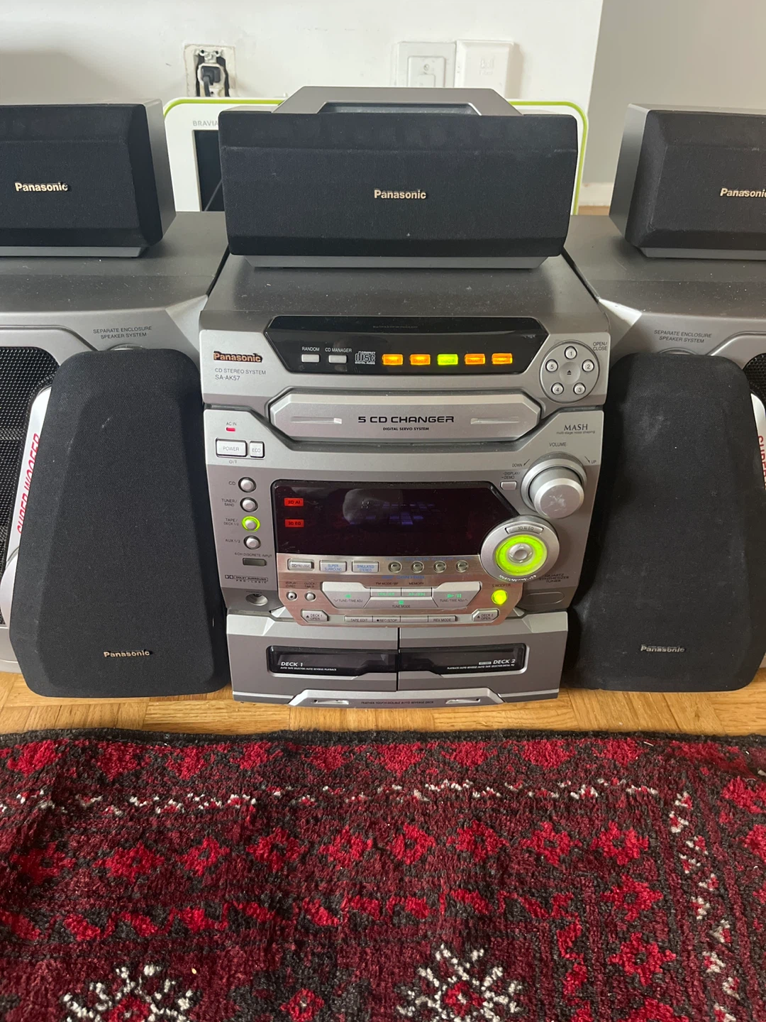 Panasonic 5 CD Changer Stereo System SA-AK57 - photo 2