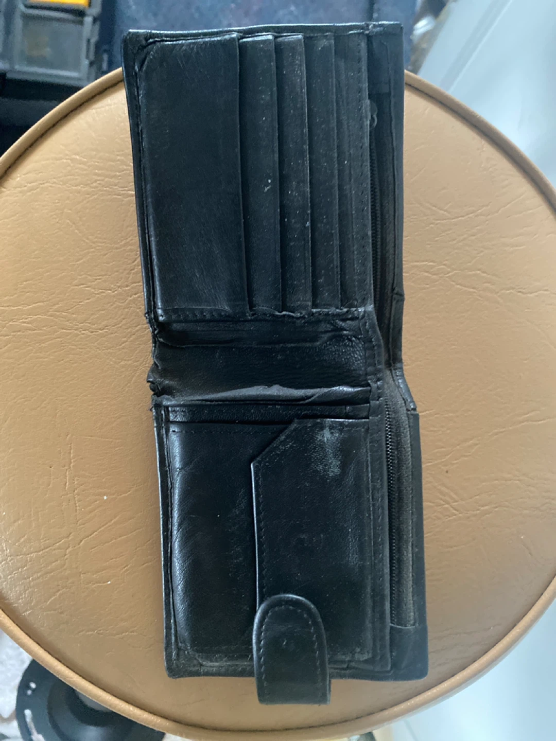 Black Leather Bifold Wallet - photo 2