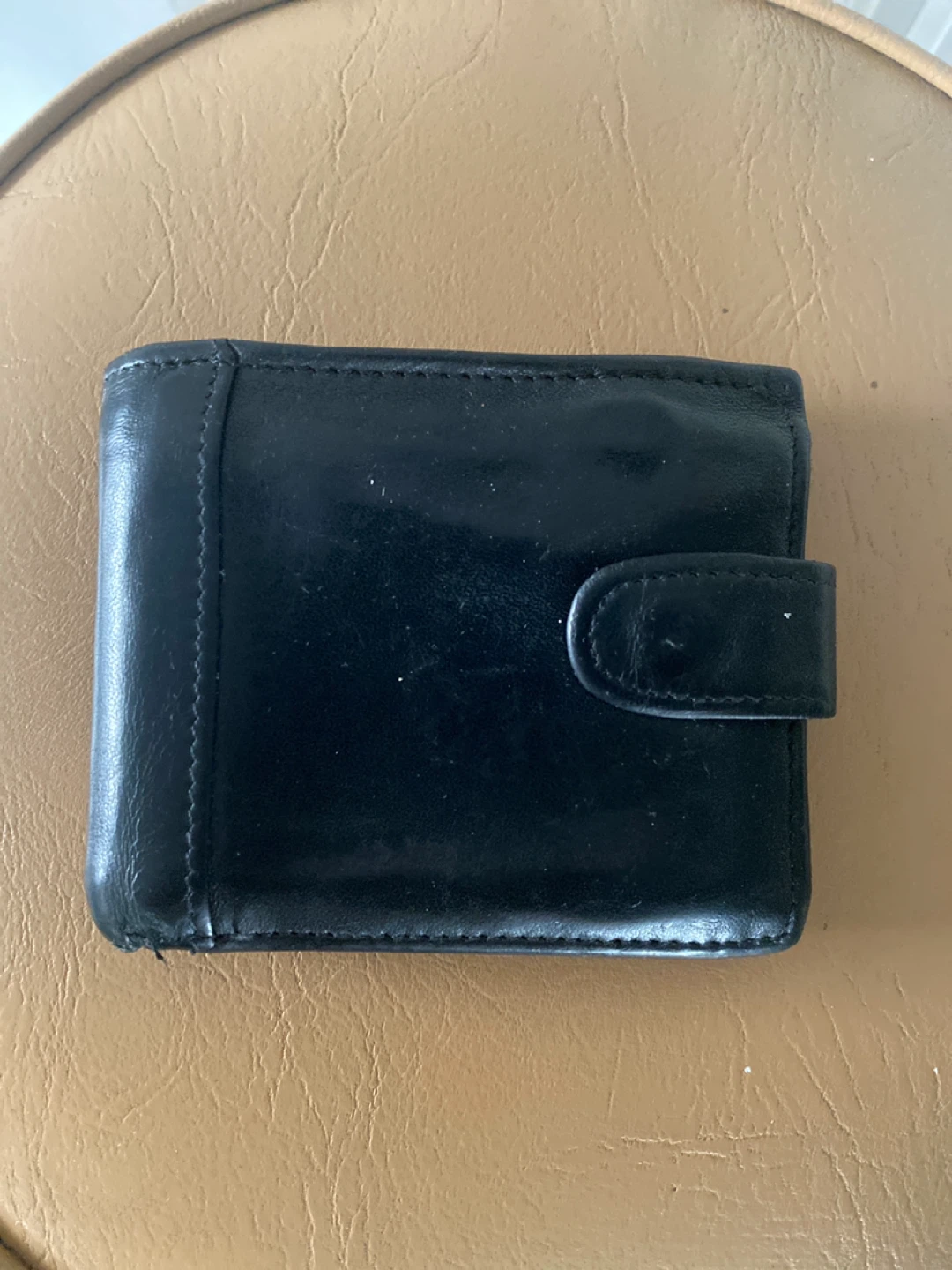 Black Leather Bifold Wallet