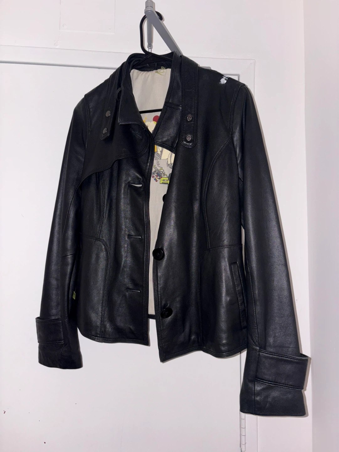 Aritzia Black Leather Jacket