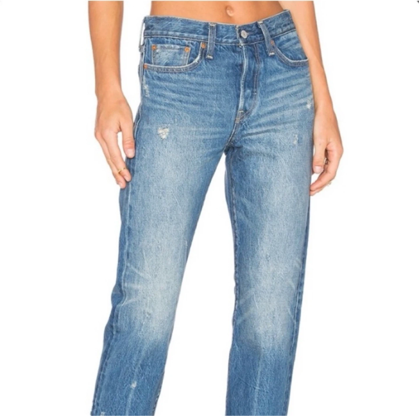 Levi's 501 Women's Jeans Medium Wash Size 27 - photo 5