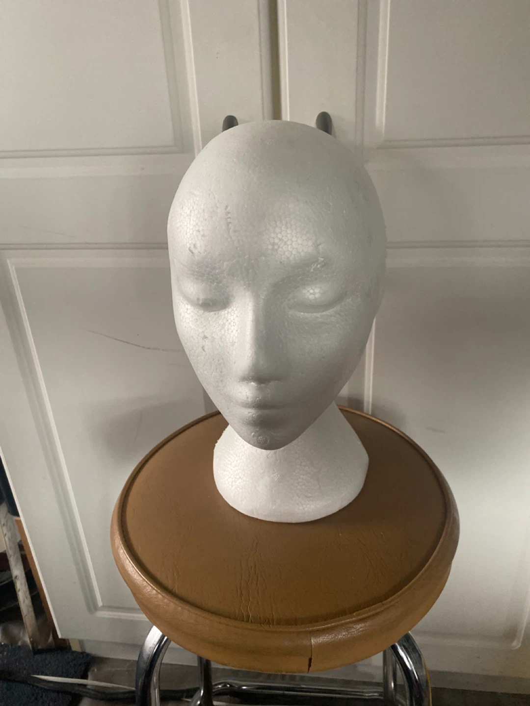 White Styrofoam Mannequin Head