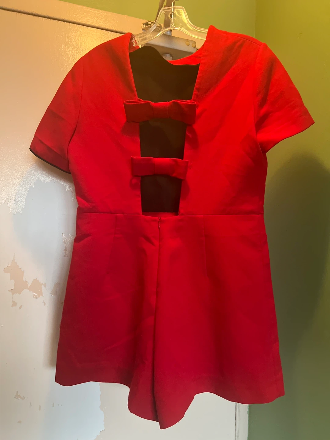 Red Romper with Bows - photo 3