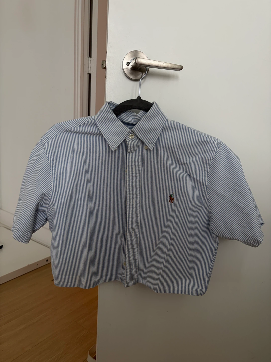 (M)Polo Ralph Lauren Striped Cropped Shirt
