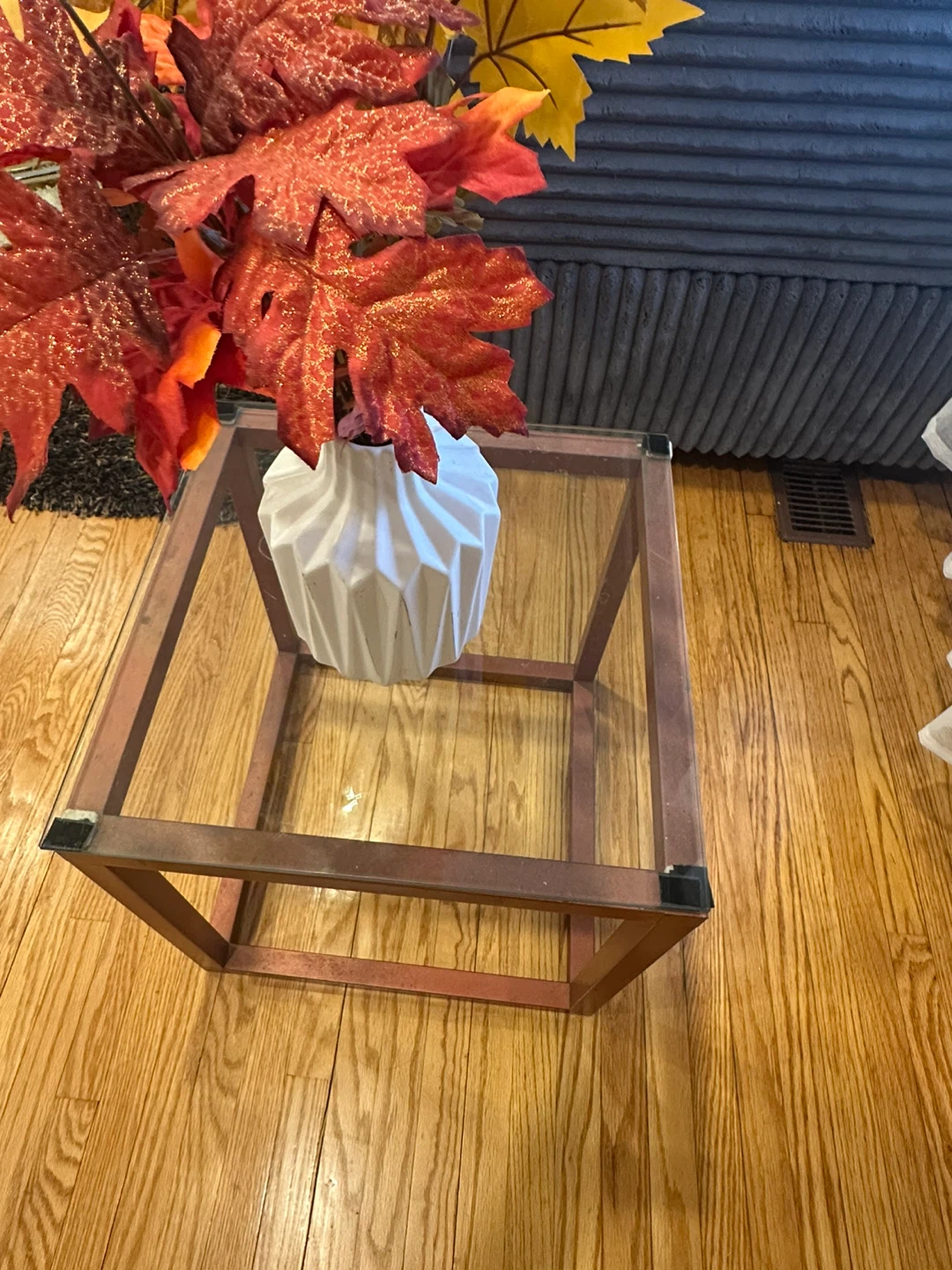 Side Table with Glass Top - photo 2