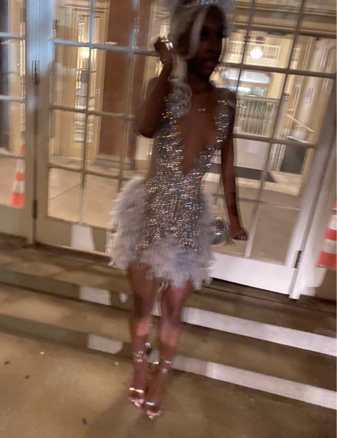 Sparkly Feather Mini Dress - photo 3