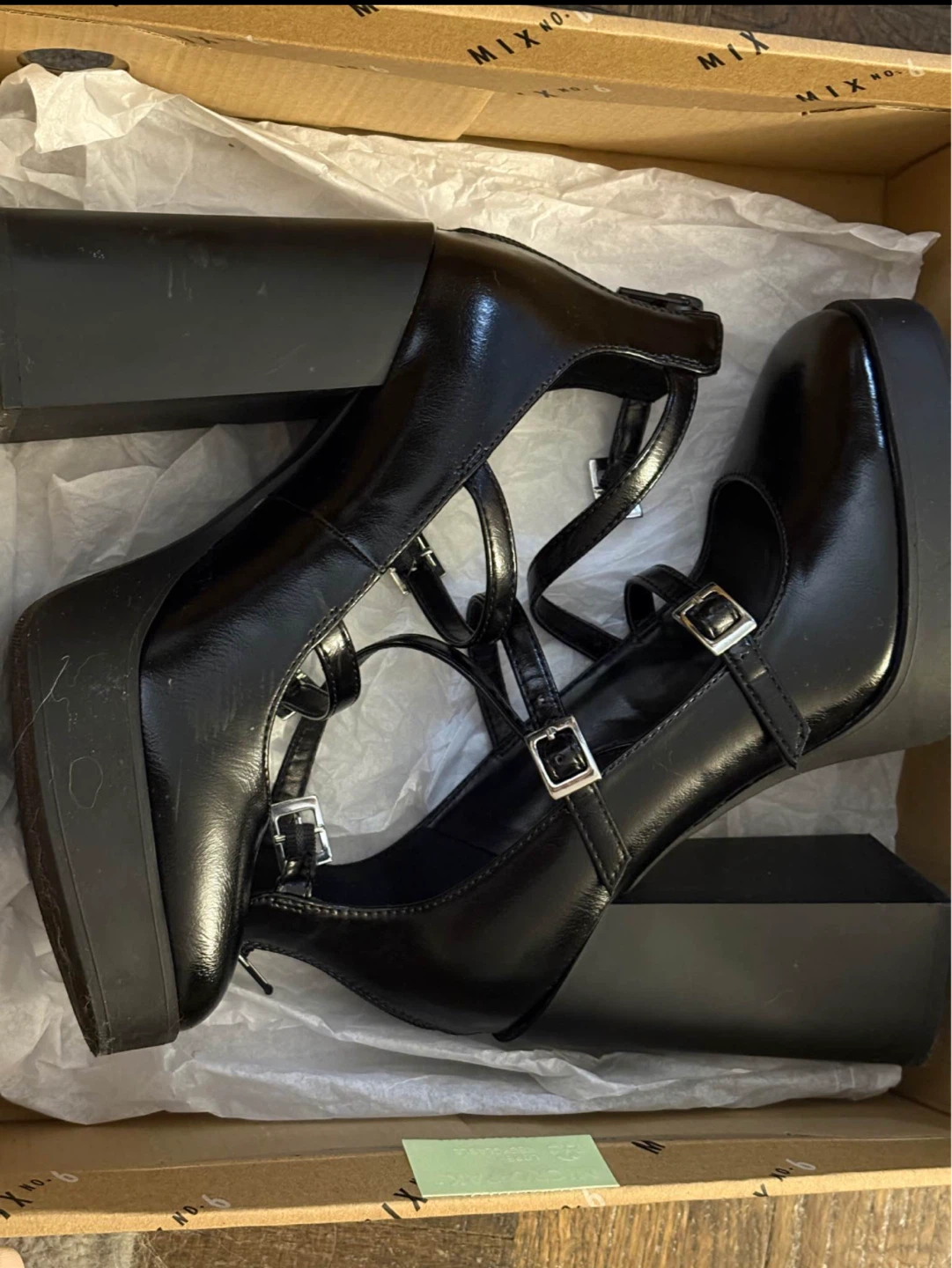 Black Platform Mary Jane Shoes Size 7.5 - photo 2