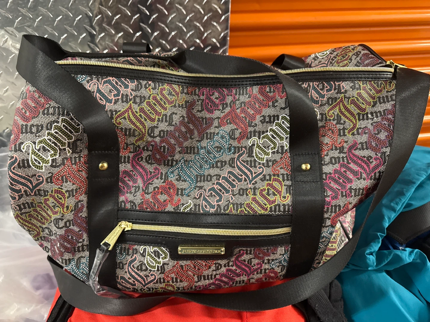 Juicy Couture Logo Print Duffle Bag