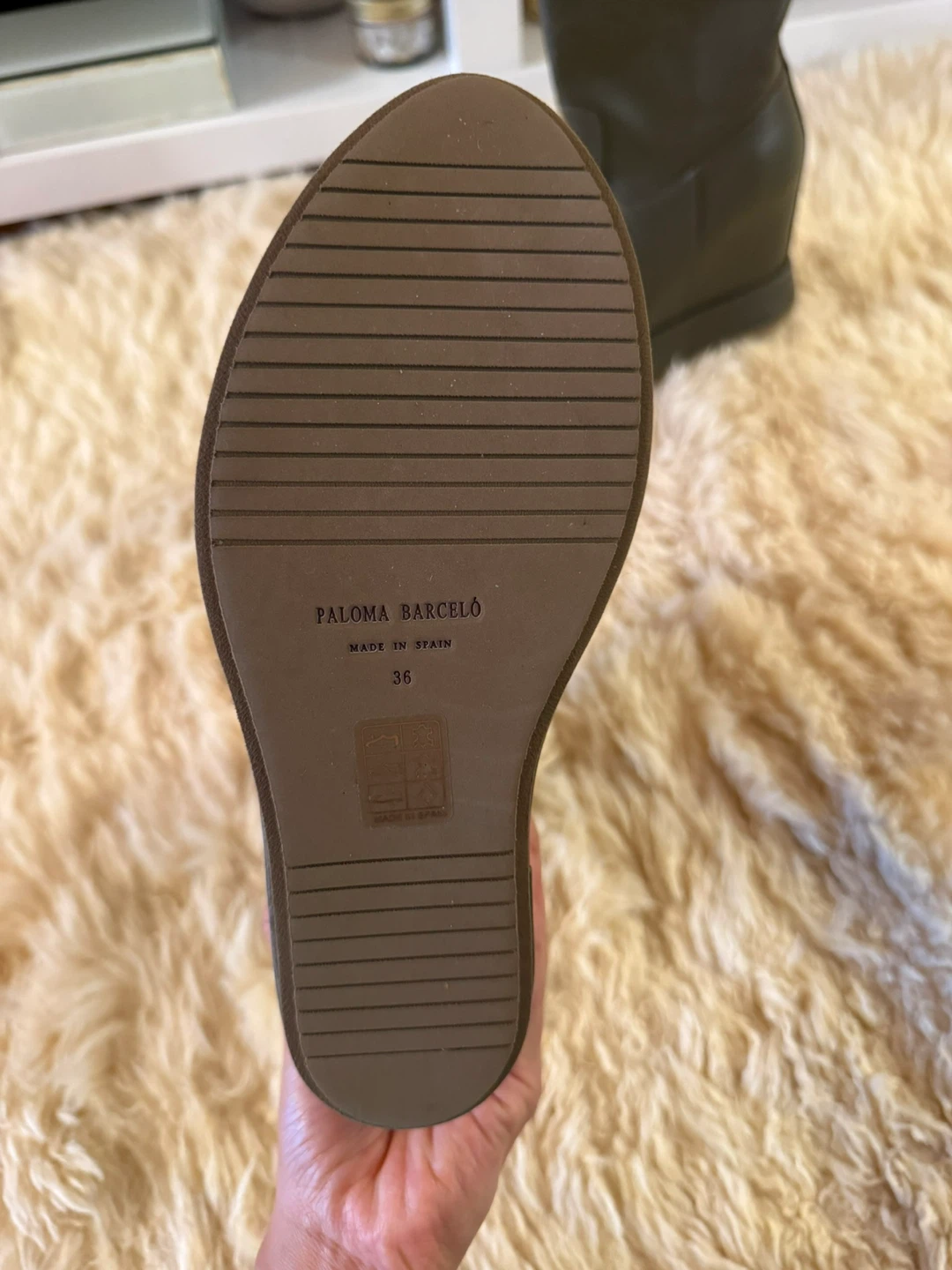 Paloma Barcelo DISA TRACK NAPPALUX Wedge Boots Brown Size 36 - photo 4
