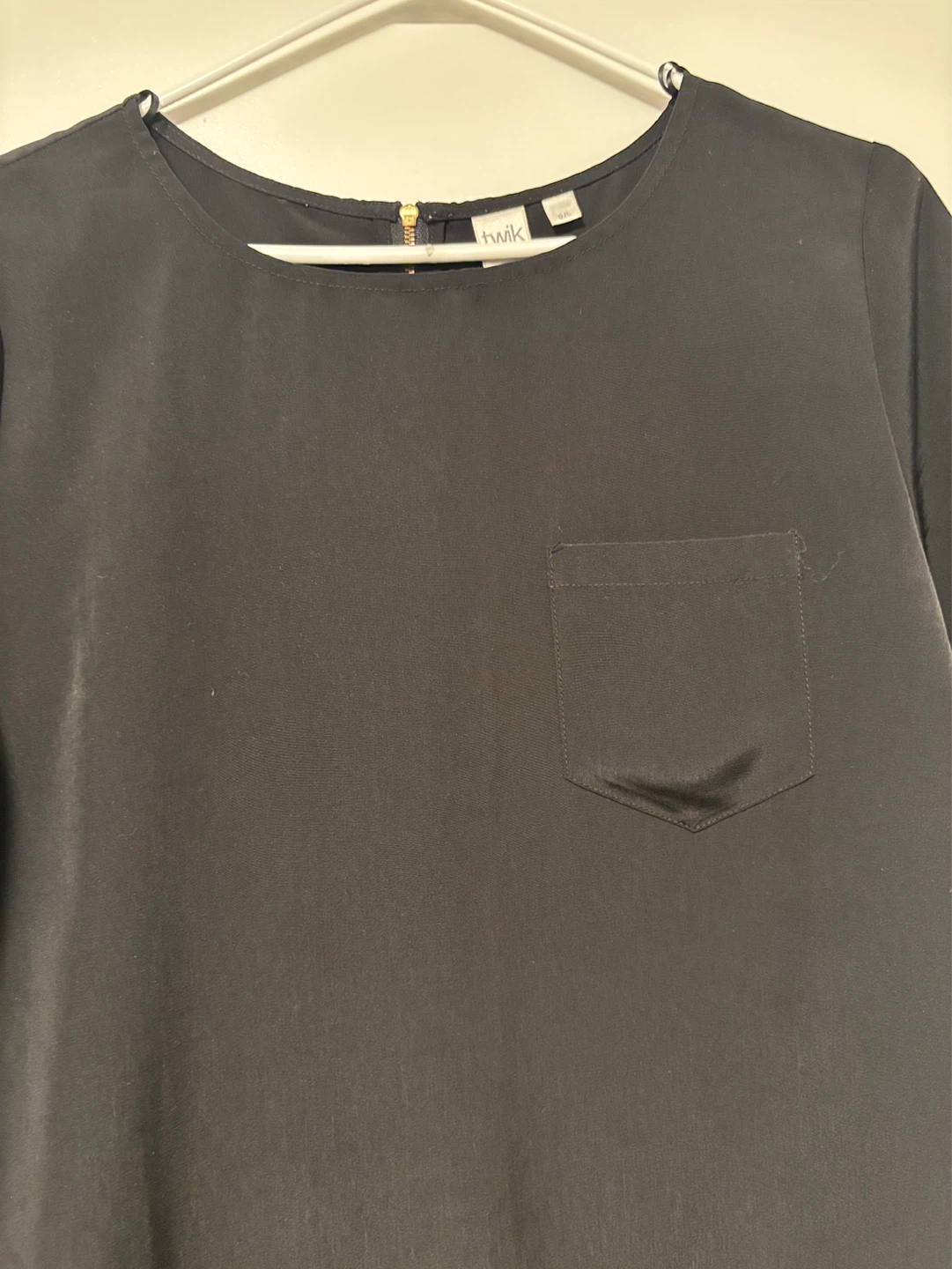 Twik Black Short Sleeve Dress with Pocket - G/L - photo 2