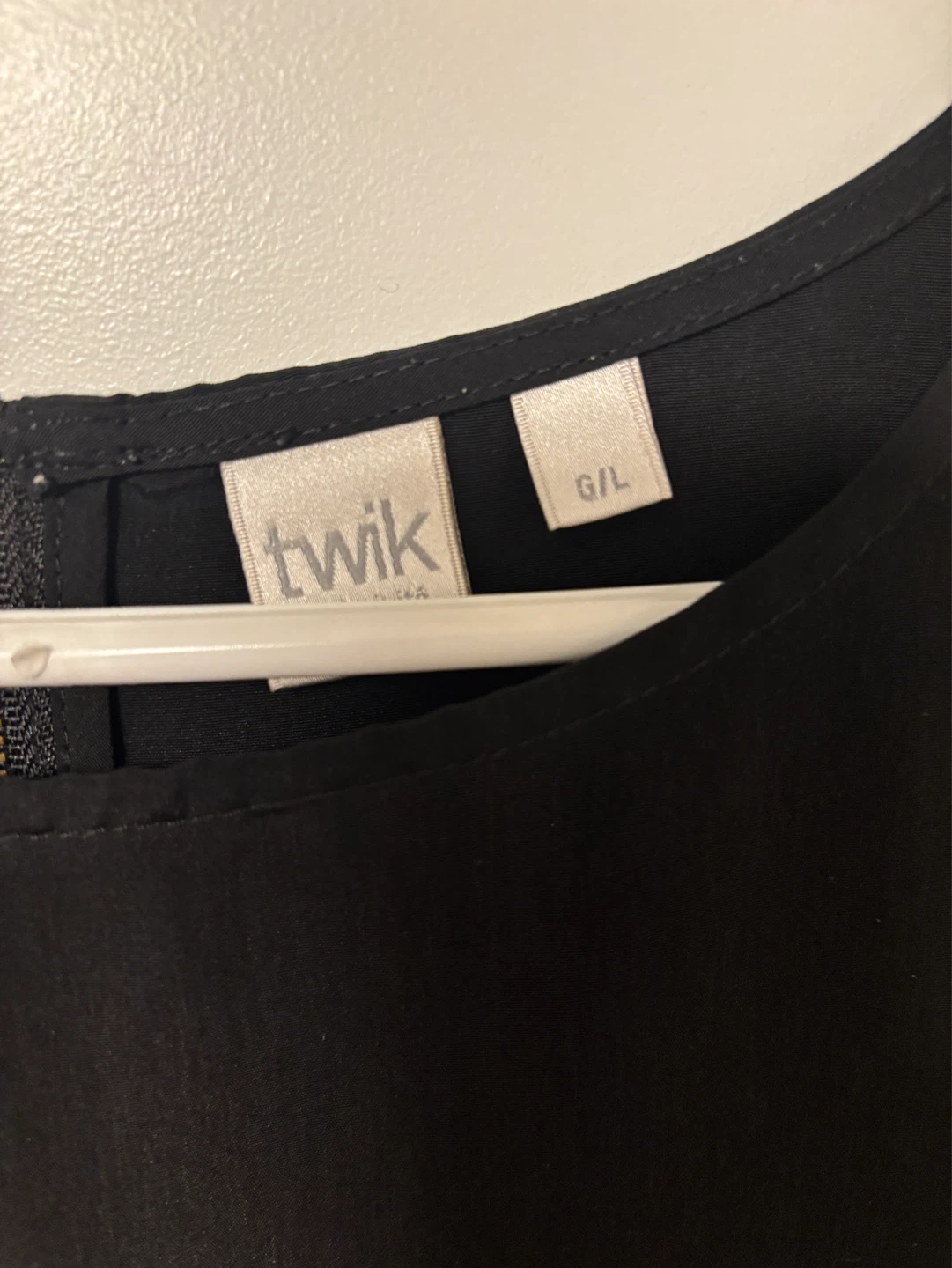 Twik Black Short Sleeve Dress with Pocket - G/L - photo 3