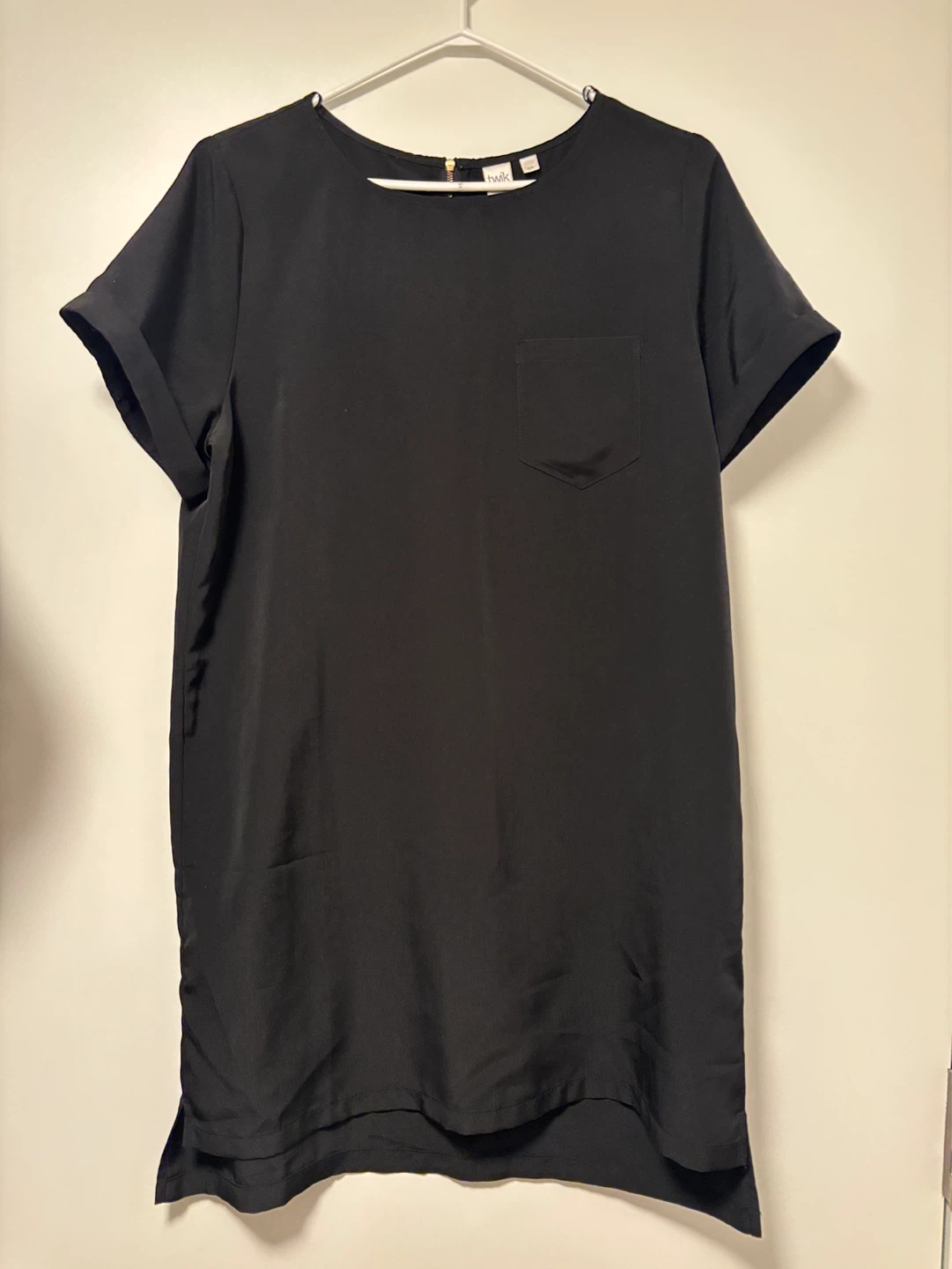 Twik Black Short Sleeve Dress with Pocket - G/L