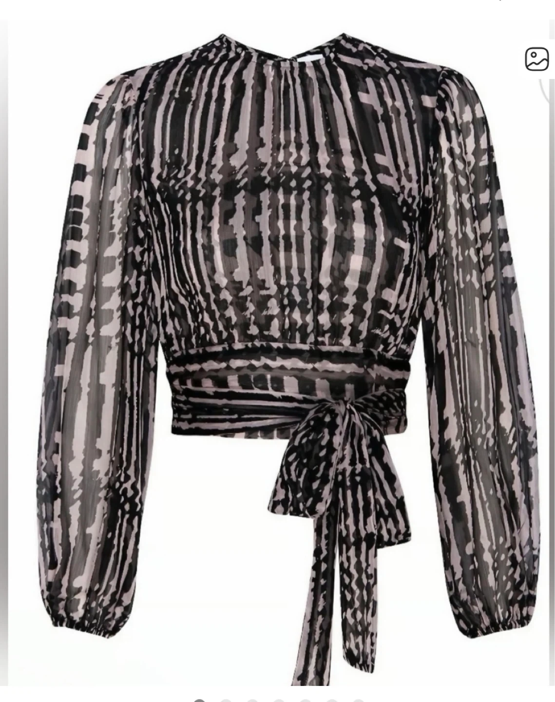 Misa Los Angeles Zebra Print Open Tie Back Blouse XXS - photo 2