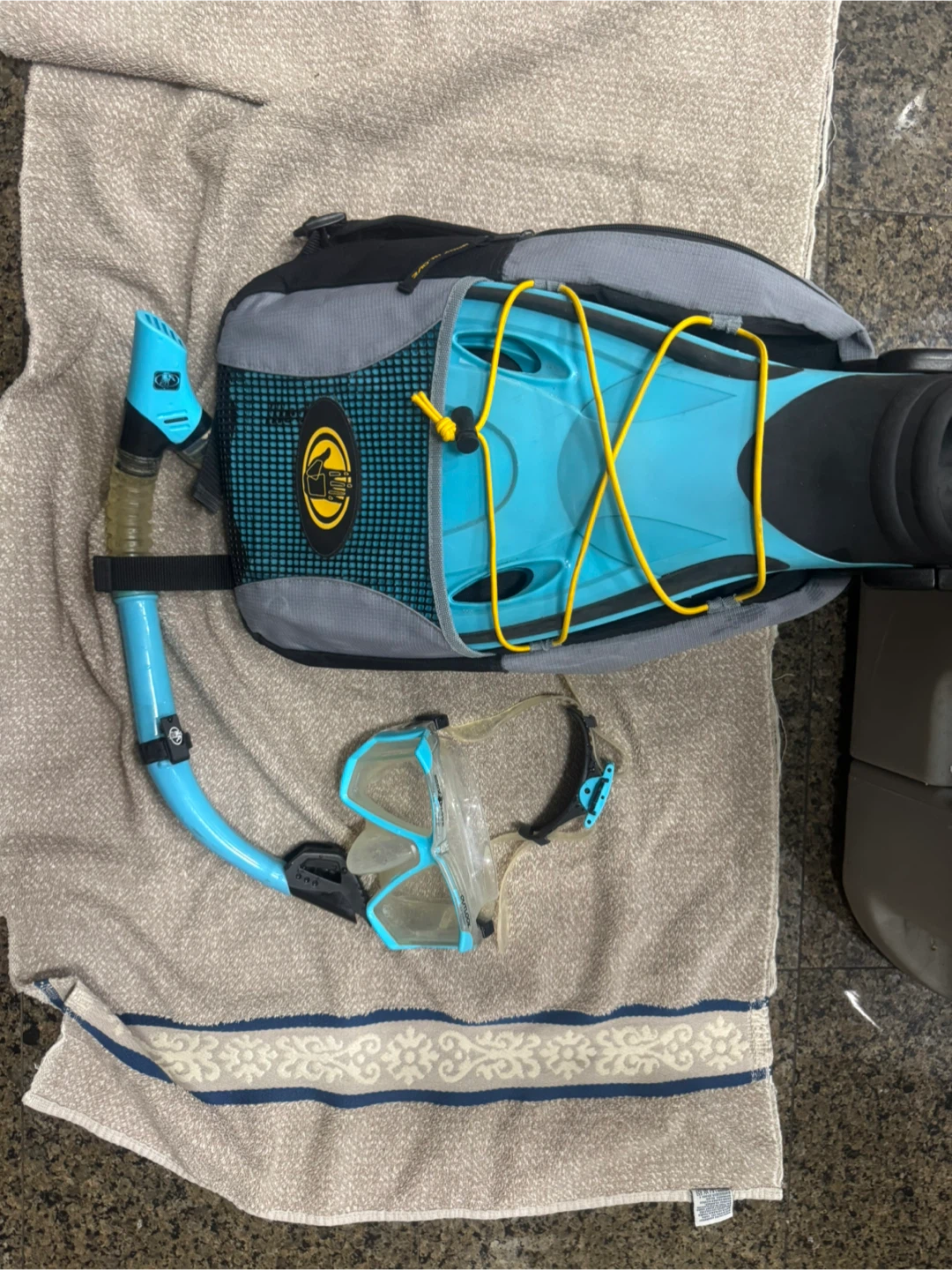 Snorkel Set with Fins and Carey bag