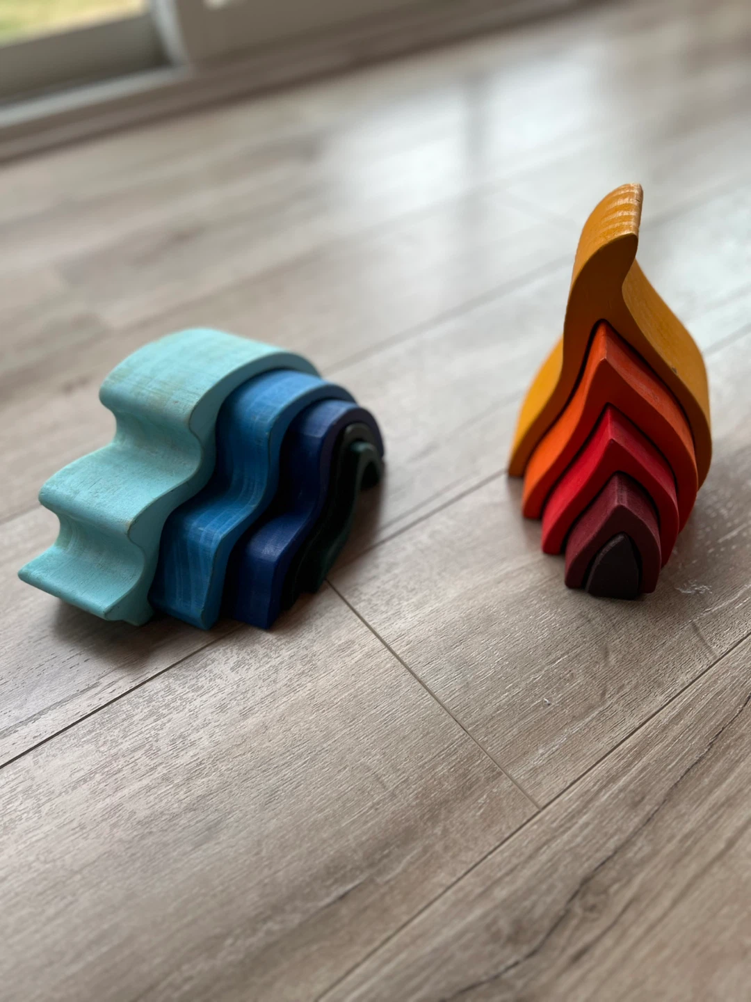 Wooden Stacking Toys - Flame and Wave Sets - photo 4