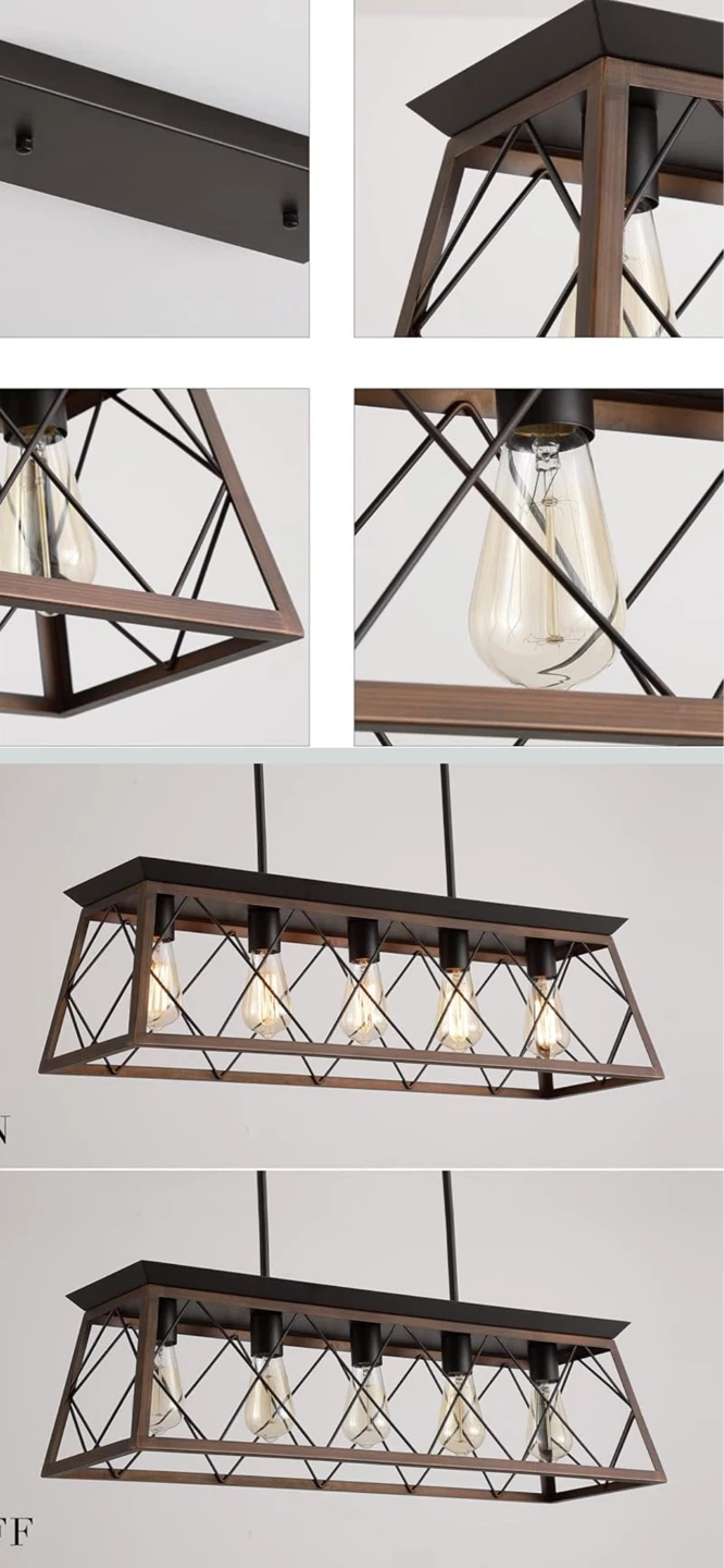 Farmhouse Chandelier 5-Light Pendant Light - photo 4