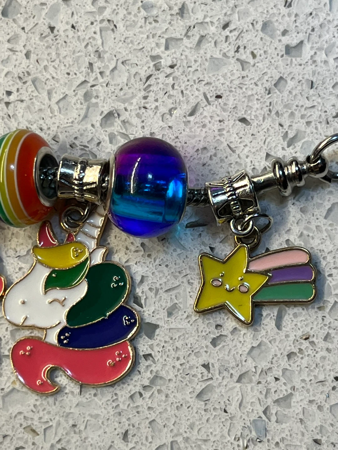 Unicorn & Rainbow Charm Bracelet length is 9 inches - photo 4