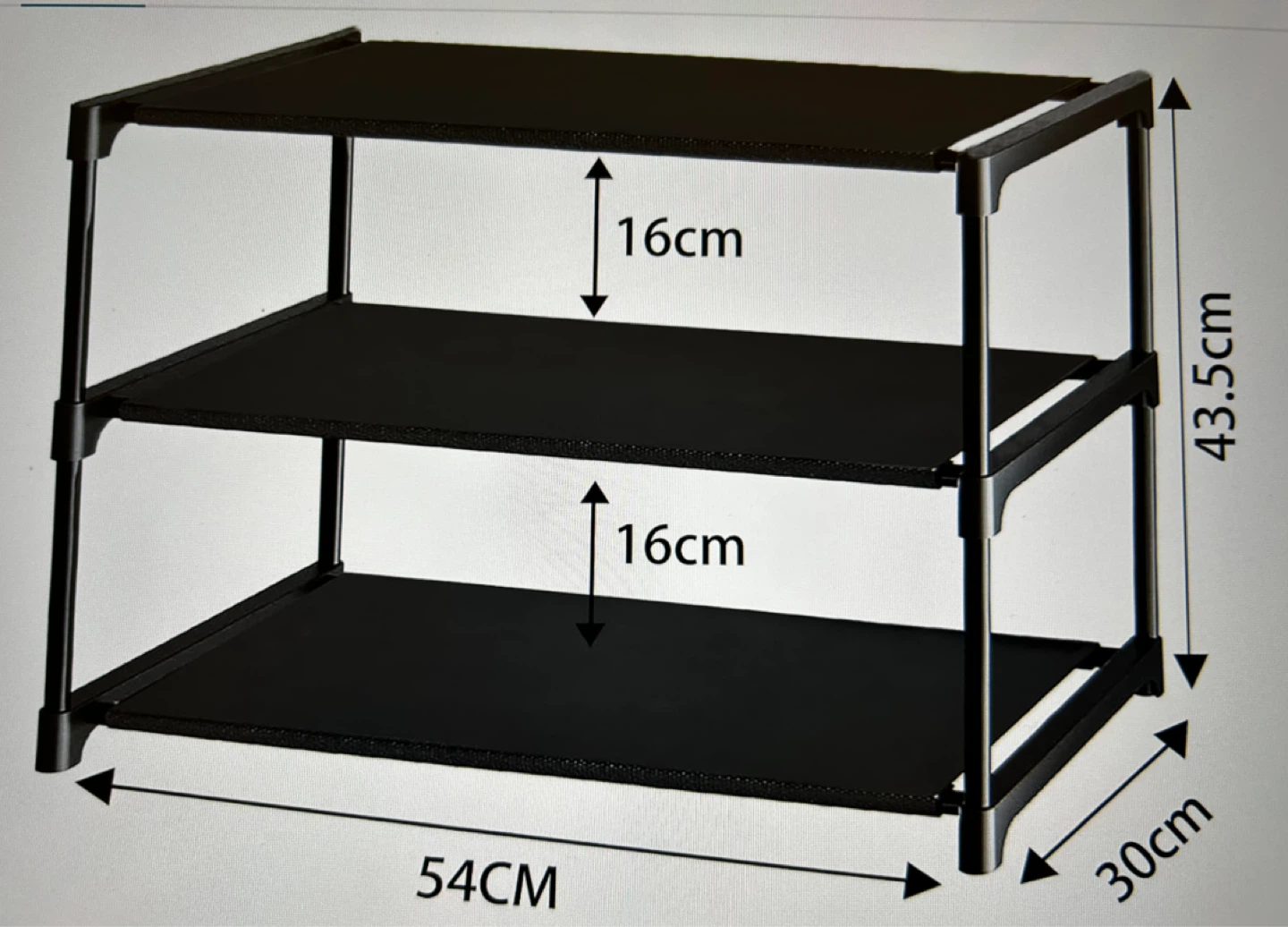 3-Tier Shoe Rack, Organizer