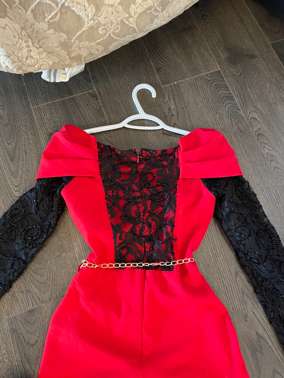 Shoulder off evening dress - photo 3