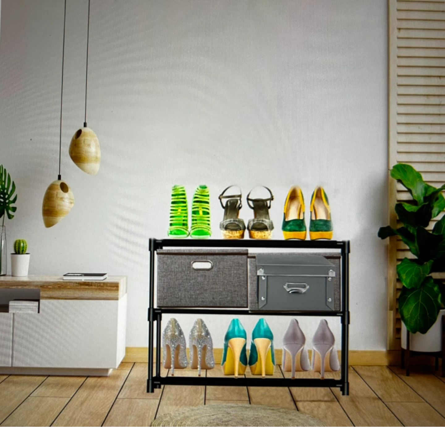 3-Tier Shoe Rack, Organizer - photo 3