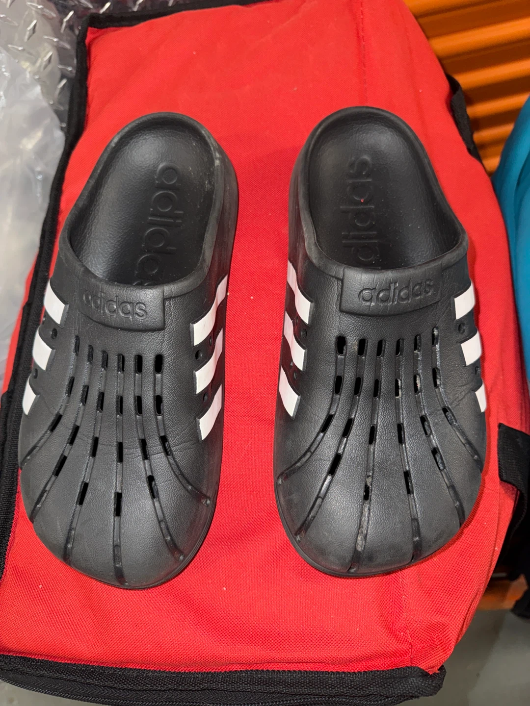 Adidas Black Slides Clogs - Size Unknown