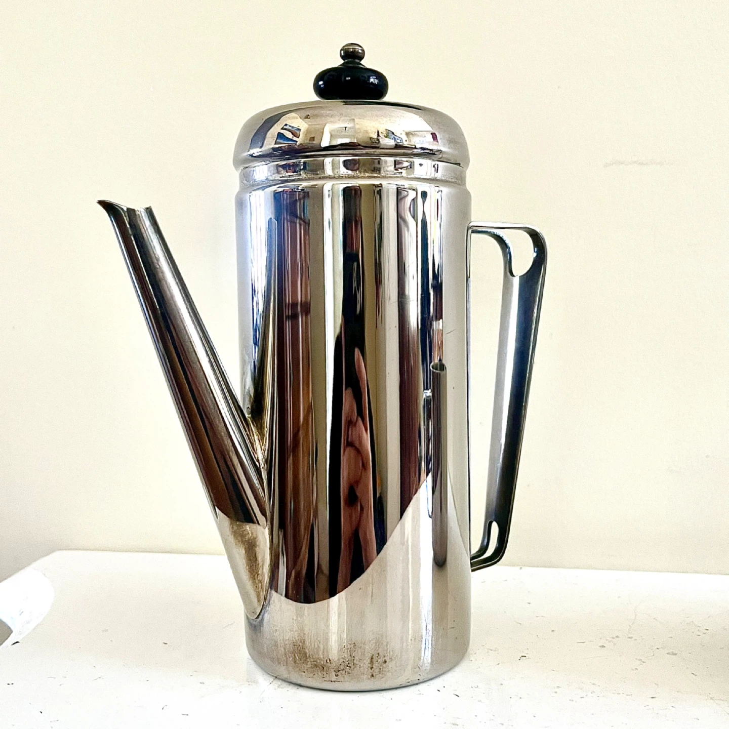 MCM Art Deco Christopher Dresser Style Silverplated Coffee Set - photo 4