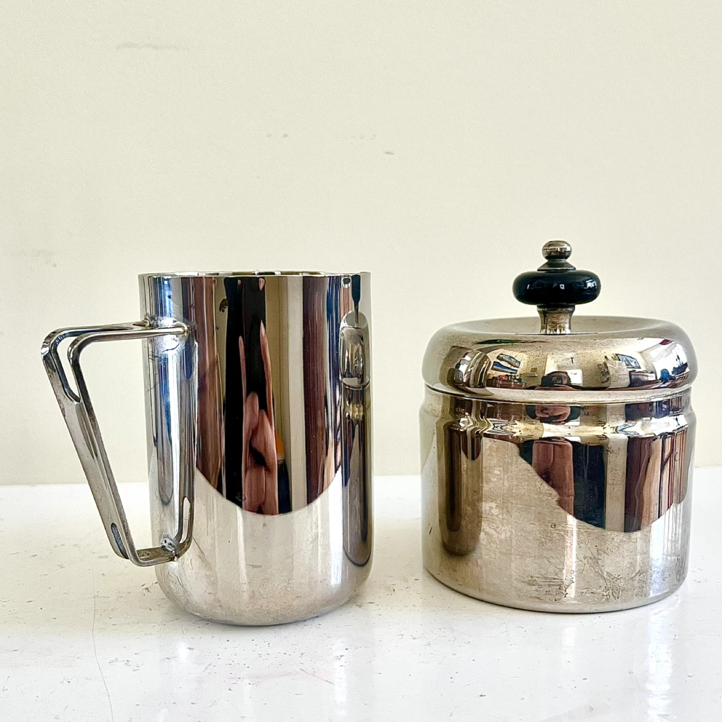 MCM Art Deco Christopher Dresser Style Silverplated Coffee Set - photo 5