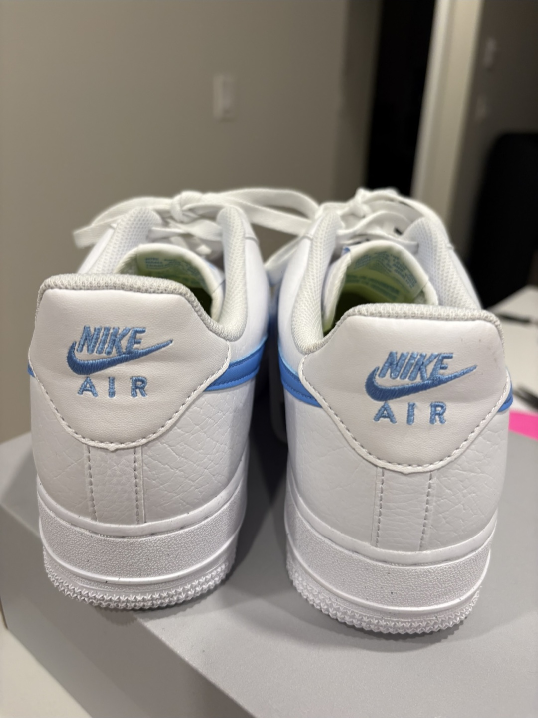 Nike Air Force 1 White Blue Sneakers - photo 2