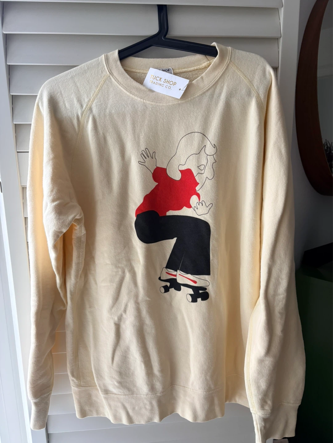 NWT ButterCream Yellow Farrah Fawcett Graphic Sweatshirt