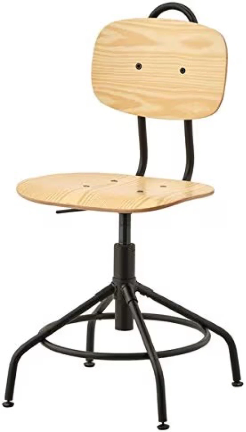 IKEA Pine Wood Swivel Chair (Height Adjustable) - photo 2