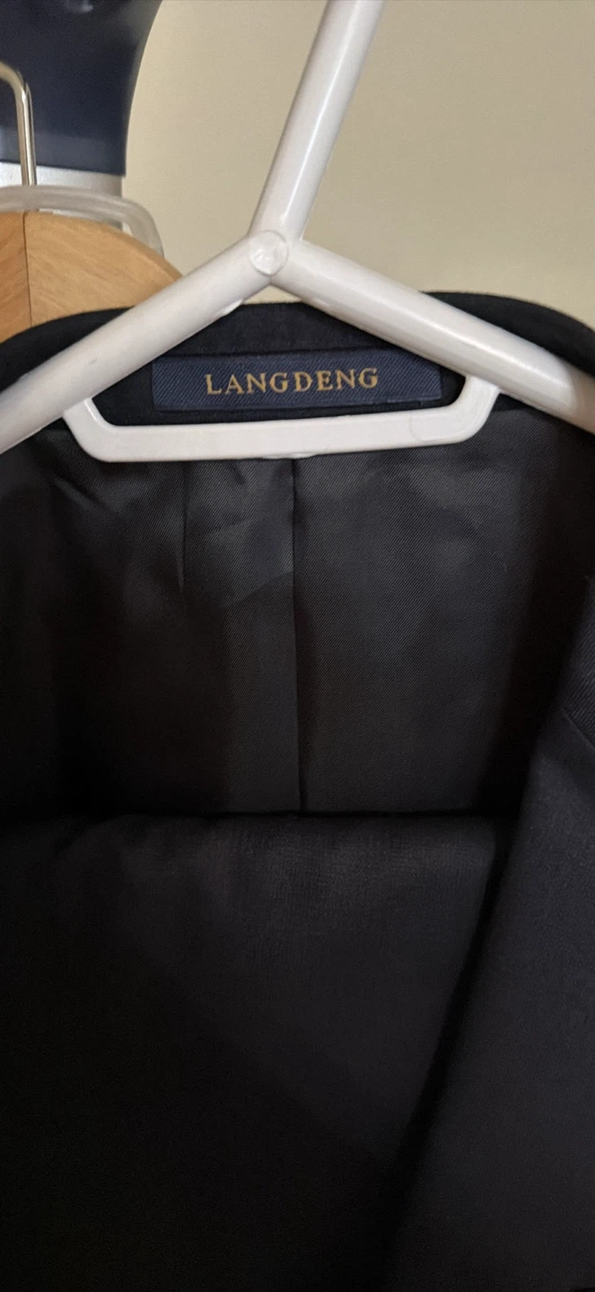 Langdeng Black Suit Jacket set with pants