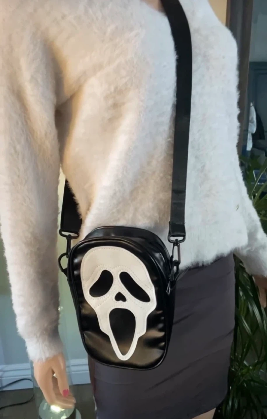 NWOT: Scream Ghostface Black Crossbody Bag