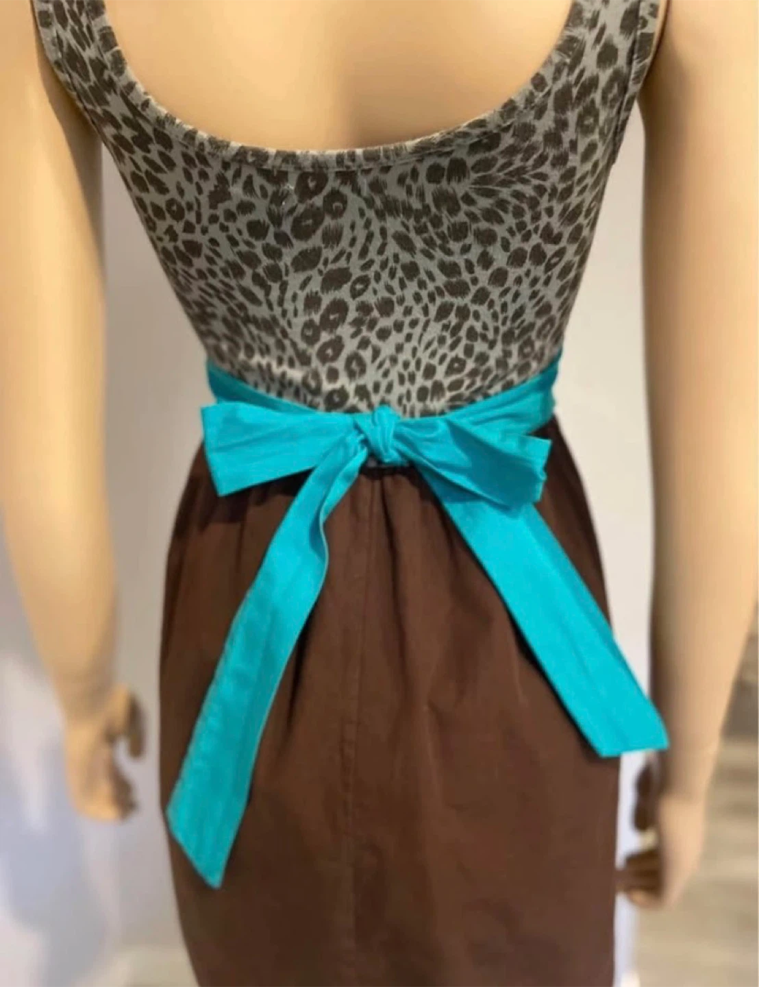 EUC KIMCHI BLUE Cotton Animal Leopard Print Ladies Dress XS - photo 4