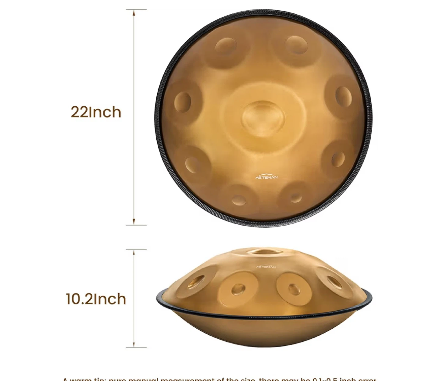 AS TEMAN Handpan Drum 9 Notes 22 inch - photo 2