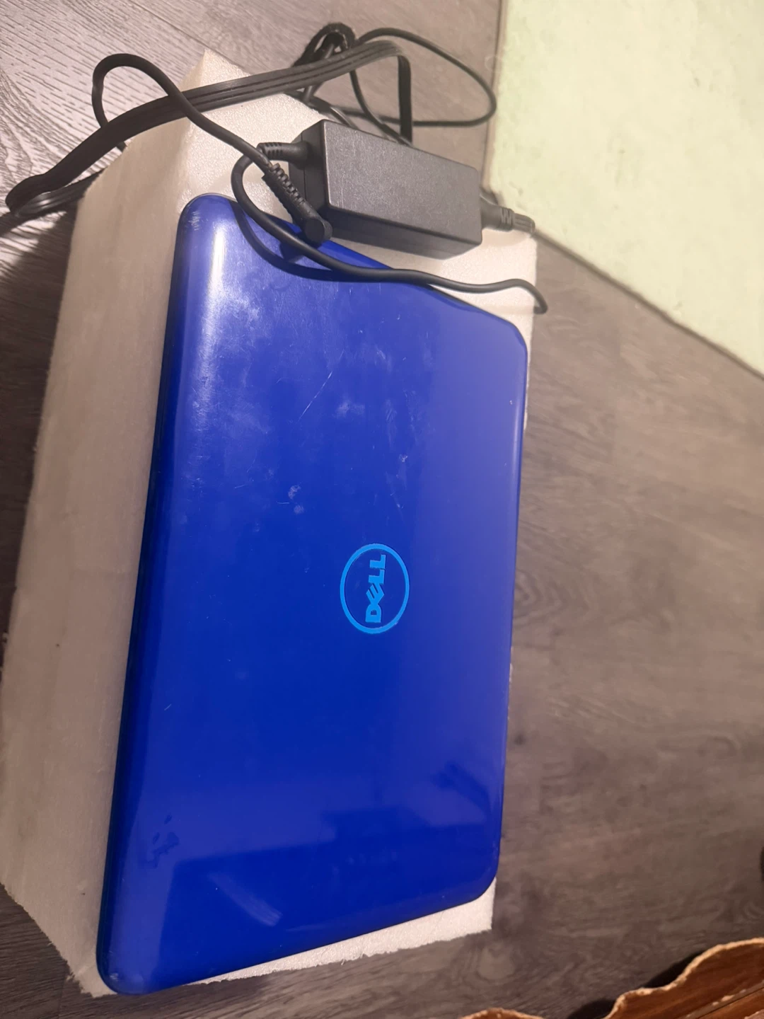 Blue Dell Laptop with Charger