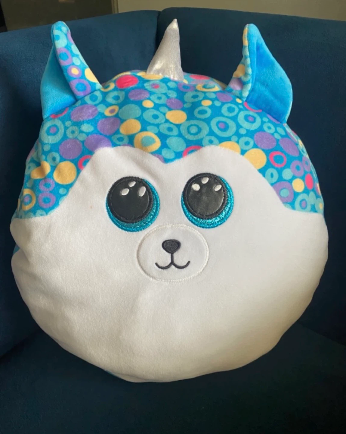 EUC: 12” Ty Squish-a-Boos Helena Husky Dog Plush Toy