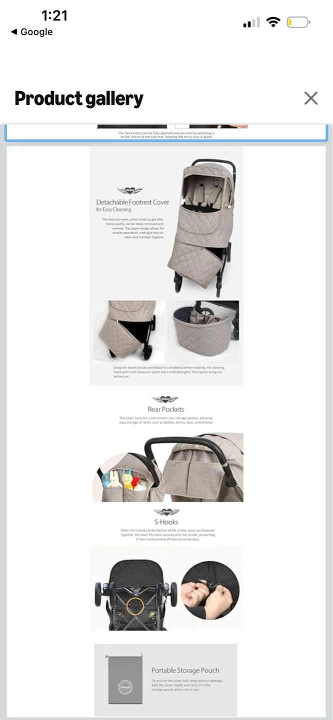 마니토 방한커버, 장갑 Manito Stroller winter cover and stroller Mittens - photo 4