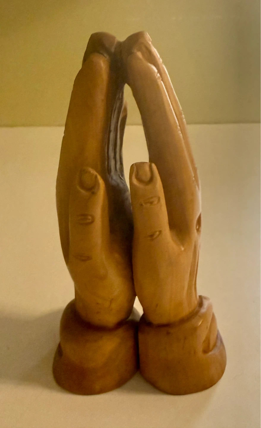 Olive Wood Praying Hands Statue from Bethlehem - photo 3