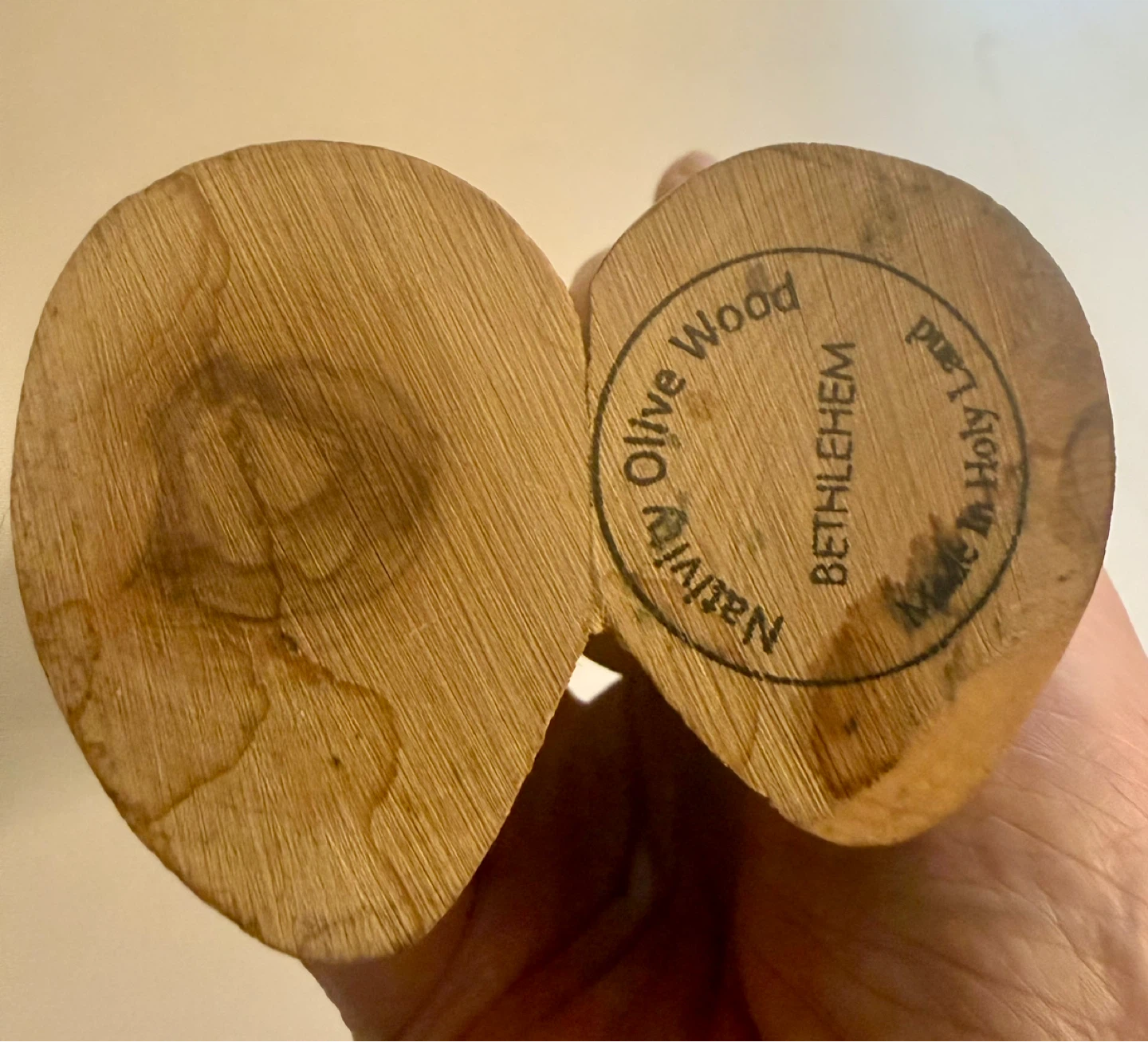 Olive Wood Praying Hands Statue from Bethlehem - photo 4