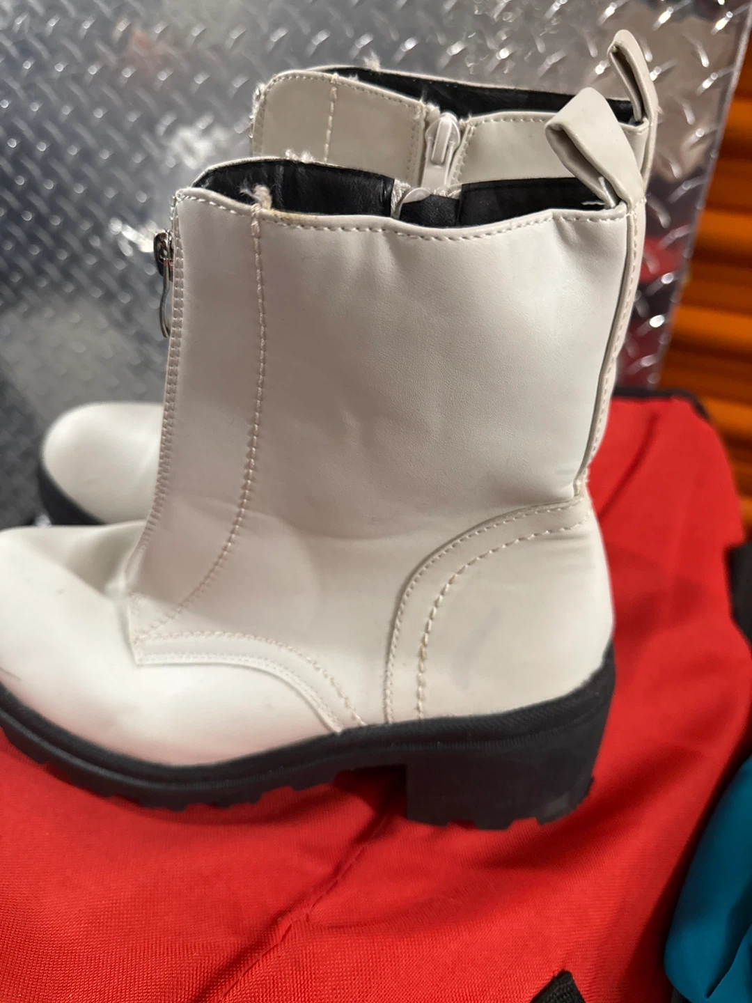 Levina White Combat Boots WMS 8 - photo 2