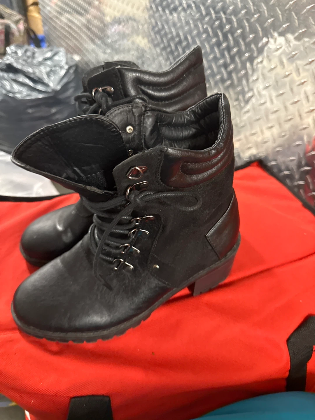 Forever Black Lace-Up Boots - Women's Size 8 - photo 2