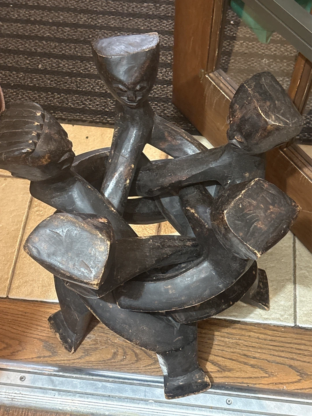 Carved Wood Figurine Group