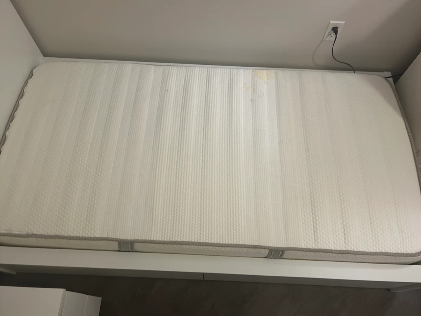 IKEA White Twin Bed Frame with Storage Drawers and Mattress - photo 3