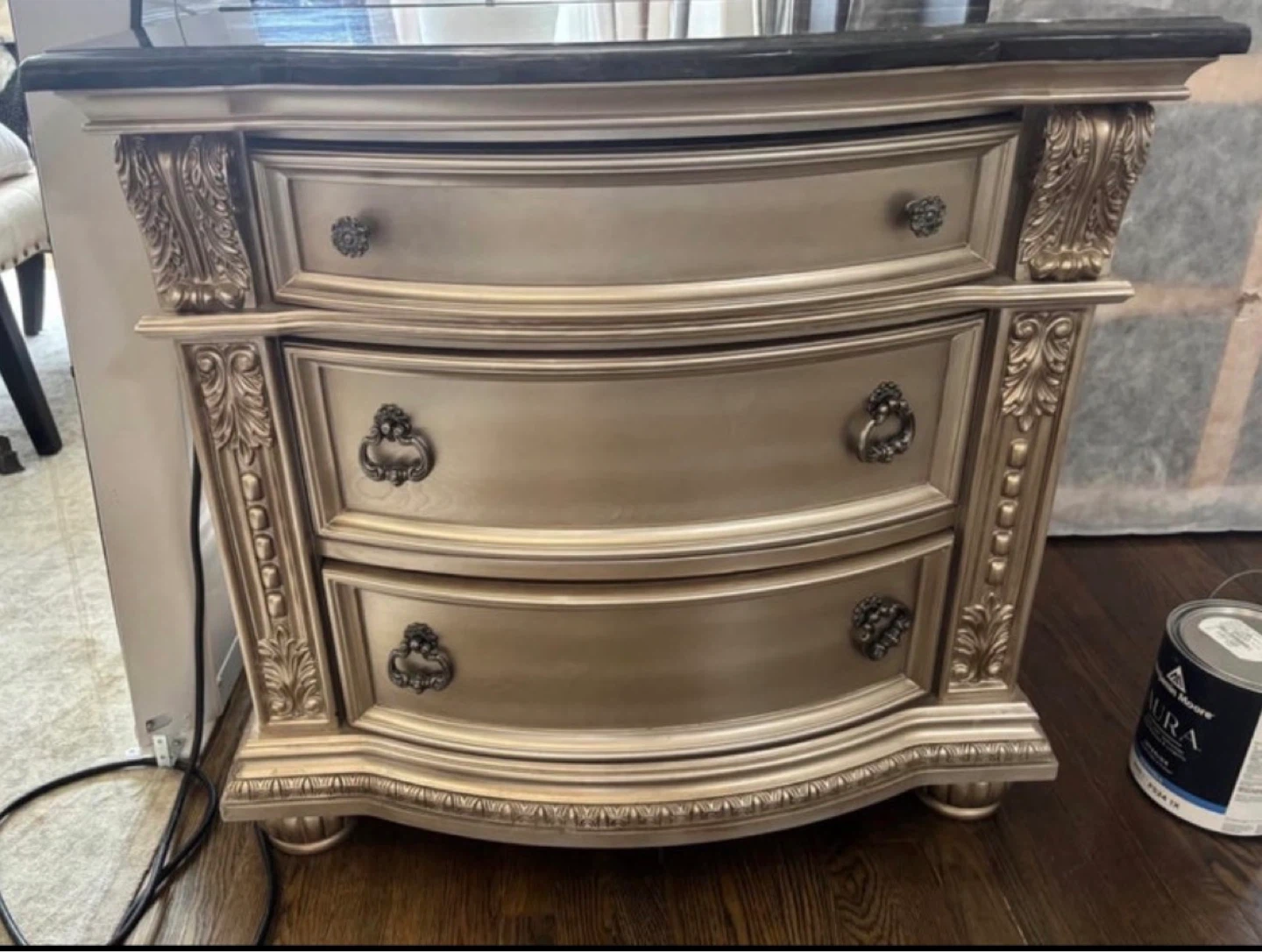 Astoria Grand Nightstand - Silver Finish - photo 2